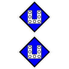Знак железнодорожный «Включить ток на электропоезде»