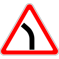 Знак 1.11.2 Опасный поворот налево