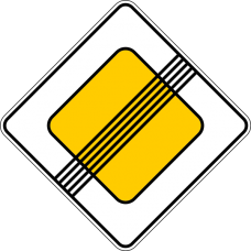 Знак 2.2 Конец главной дороги